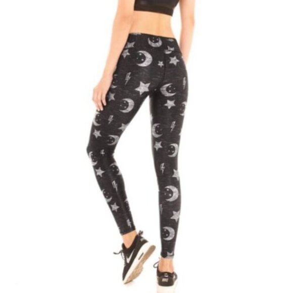 NWT $95 TEREZ 3" Tall Band leggings in MOON - BACK AND HEATHERED, Size Large - Picture 2 of 9